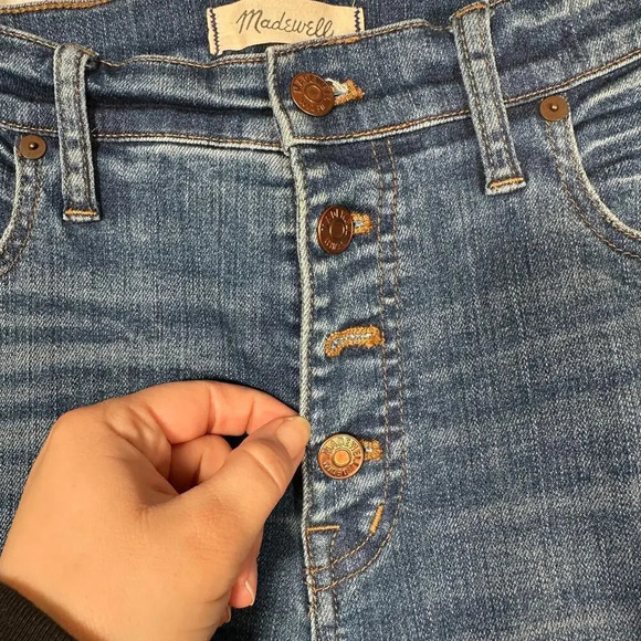 Madewell 9" High Riser Skinny Button Fly Jeans ‎ 31 - Picture 4 of 8